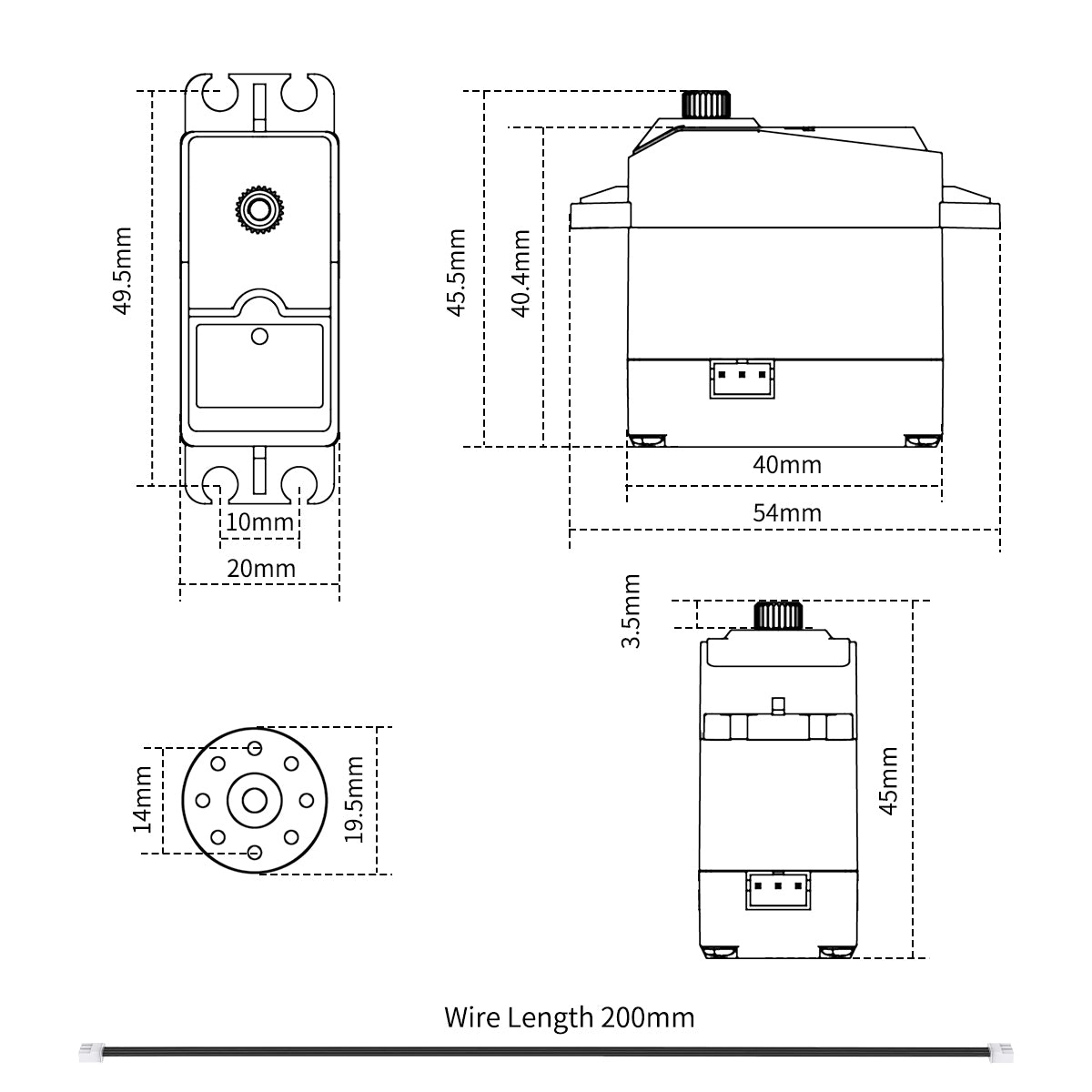 Hiwonder HTS-35H High Voltage Bus Servo 35KG Torque with Data Feedback